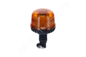 Figyelmeztető fényjelzés sárga villogó 12/24 V 20W 126×201 mm rúdra szerelhető LED Figyelmeztető fényjelzés sárga villogó 12/24 V 20W 126×201 mm rúdra szerelhető LED