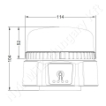 Figyelmeztető fényjelzés sárga villogó 12 V 19W 114x104 mm mágneses rögzítés akkumulátoros LED_114544 Figyelmeztető fényjelzés sárga villogó 12 V 19W 114x104 mm mágneses rögzítés akkumulátoros LED_114544