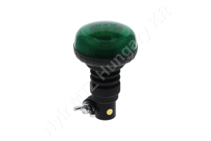 Figyelmeztető fényjelzés zöld villogó 12/24 V 15W 86×138 mm rúdra szerelhető LED