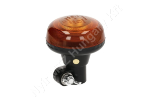 Figyelmeztető fényjelzés sárga villogó 12/24 V 15W 86×97 mm rúdra szerelhető LED Figyelmeztető fényjelzés sárga villogó 12/24 V 15W 86×97 mm rúdra szerelhető LED