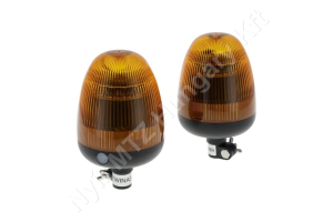 Figyelmeztető fényjelzés sárga villogó 12/24 V 25/30W 135×222 mm rúdra szerelhető LED Figyelmeztető fényjelzés sárga villogó 12/24 V 25/30W 135×222 mm rúdra szerelhető LED