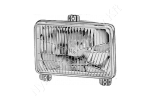 Fényszóró betét halogén T4W téglalap 12/24V 167×118 mm bal Hella