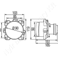 Fényszóró betét halogén H7 kör 12V 103x119x165 mm Hella_117269 Fényszóró betét halogén H7 kör 12V 103x119x165 mm Hella_117269