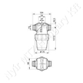 Permetező nyomószűrő 136x74 mm 80 mesh 100 l/min 14 bar T3 Arag_124236