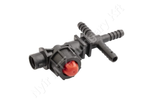 Permetező fúvókatartó csepegésgátlós tripla 3/8″ tömlőre Geoline