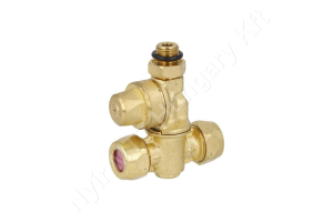 Permetező fúvókatartó dupla 1/4″ külső menetes 1,0/1,2 mm betéttel sárgaréz Arag
