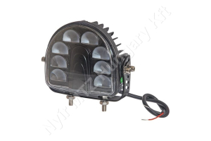 Biztonsági lámpa LED ovális piros 20W 10-80V 138x65x126 mm