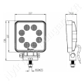 Munkalámpa LED téglalap 27W 10-30V 2376 lm 107x38,8x136 mm_116582 Munkalámpa LED téglalap 27W 10-30V 2376 lm 107x38,8x136 mm_116582