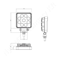 Munkalámpa LED téglalap 27W 10-30V 2376 lm 107x38,8x136 mm_116582 Munkalámpa LED téglalap 27W 10-30V 2376 lm 107x38,8x136 mm_116582
