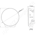 Fényszóró LED kör 60W 12-24V 9800 lm 180x67,5x190 mm_117331 Fényszóró LED kör 60W 12-24V 9800 lm 180x67,5x190 mm_117331