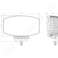 Fényszóró LED téglalap 100W 12-24V 10000 lm 247x92x176 mm_117333 Fényszóró LED téglalap 100W 12-24V 10000 lm 247x92x176 mm_117333