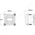 Fényszóró LED kör 25W/16W 12-24V 90x96x90 mm_117342 Fényszóró LED kör 25W/16W 12-24V 90x96x90 mm_117342