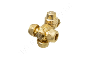 Permetező fúvókatartó tripla 1/4″ külső menetes d=15 mm sárgaréz Braglia Permetező fúvókatartó tripla 1/4″ külső menetes d=15 mm sárgaréz Braglia