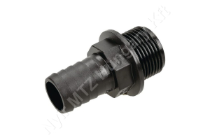 Permetező tömlőcsatlakozó egyenes 1″ külső menet 25 mm tömlőre Arag