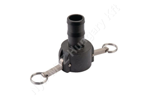 Permetező csatlakozó camlock tömlőre csatlakoztatható 1-1/2″ műanyag Banjo