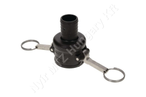 Permetező csatlakozó camlock tömlőre csatlakoztatható 1-1/4″ műanyag Arag