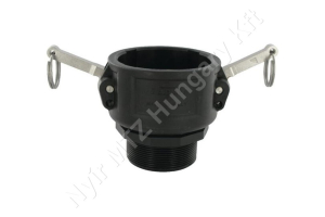 Permetező csatlakozó camlock külső menetes 3″ – 2-1/2″ műanyag Arag