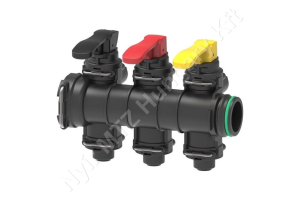 Permetező golyóscsap villás csatlakozóval 3 utas 12 bar T5 Arag 453 széria
