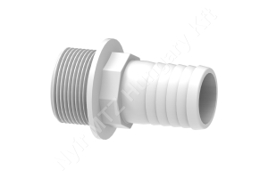 Permetező tömlőcsatlakozó egyenes 1-1/2″ külső menet 50 mm tömlőre Nylon Arag
