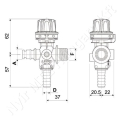 Permetező szivattyú nyomásszabályzó k-k menetes 1/2" 13 mm Arag_128503 Permetező szivattyú nyomásszabályzó k-k menetes 1/2" 13 mm Arag_128503