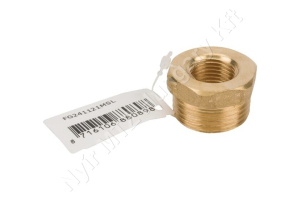 Permetező tömlőcsatlakozó szűkítőelem k-b menetes 1″ -1/2″ sárgaréz MZ