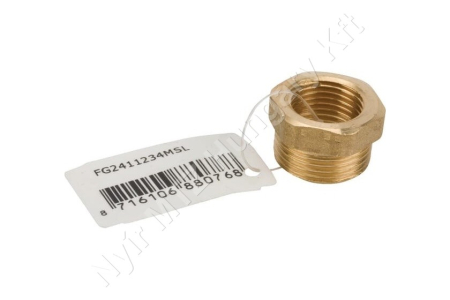 Permetező tömlőcsatlakozó szűkítőelem k-b menetes 3/4" -1/2" sárgaréz MZ_130240