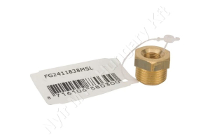 Permetező tömlőcsatlakozó szűkítőelem k-b menetes 3/8″ -1/8″ sárgaréz MZ
