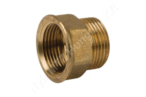 Permetező tömlőcsatlakozó szűkítőelem k-b menetes 1/2″ – 1/2″ sárgaréz MZ
