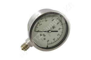 Permetező manométer 0-16 bar D=100 mm 1/2″ rozsdamenetes acél ET