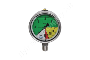 Permetező manométer 0-25 bar D=100 mm 1/2″ WIKA
