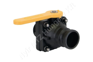 Permetező golyóscsap külső menet/cam-lock csatlakozóval 2 utas 7 bar 2″ Banjo