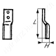 Talajmaró kés 205x50x12 mm H=0 mm d=16,5 mm bal Howard Talajmaró kés 205x50x12 mm H=0 mm d=16,5 mm bal Howard