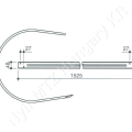 Lehúzólemez 1525x48 mm Fahr_142427 Lehúzólemez 1525x48 mm Fahr_142427