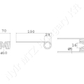 Rendfelszedő fog 190x70 mm d=29 mm s=5 mm Welger_142565 Rendfelszedő fog 190x70 mm d=29 mm s=5 mm Welger_142565