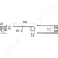 Rendfelszedő fog 200x77 mm d=32 mm s=5,5 mm Welger_142589 Rendfelszedő fog 200x77 mm d=32 mm s=5,5 mm Welger_142589