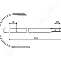 Lehúzólemez 795x40 mm Gallignani_142431 Lehúzólemez 795x40 mm Gallignani_142431