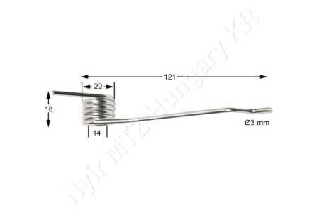 Magtakaró pálca L=121 mm s=3 mm_137409 Magtakaró pálca L=121 mm s=3 mm_137409