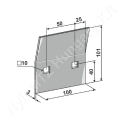 Sárkaparó 100x101 mm Hardox® 450 Howard_138499 Sárkaparó 100x101 mm Hardox® 450 Howard_138499
