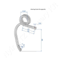 Rugóskapa szár (pigtail) 815x35 mm bal_139479 Rugóskapa szár (pigtail) 815x35 mm bal_139479