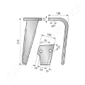 Forgóborona fog L=315 mm bal Rabe_138386 Forgóborona fog L=315 mm bal Rabe_138386