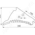 Vágókés 390x250x5 mm Deutz-Fahr / Vicon / Kuhn_142717