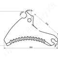 Vágókés 350x220x5 mm Case / Fortschritt_142686