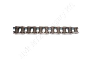 Görgőslánc 12B-1 egysoros (simplex) 3/4″ (19,05 mm) osztás 7/16″ (11,68 mm) belső szélesség DIN 8187 5 méter