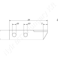 Szecskázókés 200x50x2,5 mm d=20 mm_149143 Szecskázókés 200x50x2,5 mm d=20 mm_149143