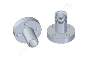 Hidraulika szivattyú csatlakozó egyenes csővéges 19 mm 30×30 mm acél Oleo Tecnica