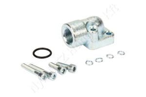 Hidraulika szivattyú csatlakozó 90°-os belső menetes 1/2″ BSP 35×35 mm acél OMT