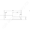 Szecskázókés 197x50x3 mm d=6,5 mm_149139 Szecskázókés 197x50x3 mm d=6,5 mm_149139