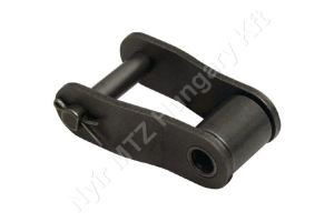 Összekötő láncszem egysoros (simplex) 38,4 mm osztás 19,05 mm belső szélesség Ø6,9 mm csapszeg 24,5 mm belső összekötő szélesség Összekötő láncszem egysoros (simplex) 38,4 mm osztás 19,05 mm belső szélesség Ø6,9 mm csapszeg 24,5 mm belső összekötő szélesség