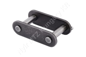 Összekötő láncszem egysoros (simplex) 38,4 mm osztás 19,05 mm belső szélesség Ø6,9 mm csapszeg Összekötő láncszem egysoros (simplex) 38,4 mm osztás 19,05 mm belső szélesség Ø6,9 mm csapszeg