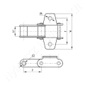 Felhordólánc P=41,4 mm L=5 m csapszeg átmérő: 8,3 mm CA550-H John Deere_147514
